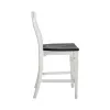 Liberty Furniture 417-C150024 Allyson Park - Counter Height Slat Back Chair - Wirebrushed White / Charcoal