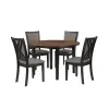 New Classic D4832B-48S-RND Potomac - 5 Piece Round Dining Set (Table & 4 Chairs) - Brown / Black