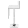 CoasterEssence 100193 Alameda - Adjustable Bar Stool - White And Chrome