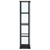 CoasterEveryday 950171 Cyclamen - 4-Shelf Clear Glass Curio Display Cabinet - Black