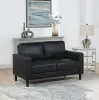 Coaster Fine Furniture 508362 Ruth - Upholstered Track Arm Loveseat - Black