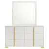 Coaster Fine Furniture 222933M Marceline - 6-Drawer Dresser With Mirror - White
