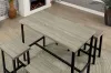 Furniture of America CM3454PT-5PK Vilvoorde - 5 Piece Counter Height Table Set - Gray / Black