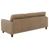 Coaster Fine Furniture 504667 Scotland - Faux Leather Upholstered Track Arm Sofa - Brown