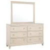 Coaster Fine Furniture 215923M Pembroke - 6-Drawer Bedroom Dresser With Mirror - Washed Oak