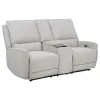 Coaster Fine Furniture 610521P-S2 Sylmar - 2 Piece Chenille Power Reclining Sofa Set - Dove Gray