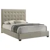 Coaster Fine Furniture 315911TANQ Medley - Genuine Leather Queen Panel Platform Bed - Tan