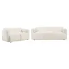 Coaster Fine Furniture 509811-S2 Dorset - 2 Piece Upholstered Round Track Arm Sofa Set - White