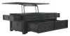 Ashley Furniture T736-20 Tyler Creek - Lift Top Cocktail Table - Grayish Brown / Black