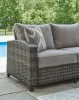 Ashley Furniture P335-081 Oasis Court - Sofa, Chairs, Table Set (Set of 4) - Gray