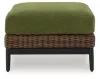Ashley Furniture P572-814 Horizon Hall - Ottoman With Cushion - Brown / Green