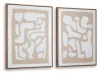 Ashley Furniture A8000503 Waldett - Wall Art Set (Set of 2) - Beige / White