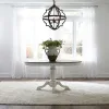 Liberty Furniture 244-DR-5PDS Magnolia Manor - 5 Piece Pedestal Table Set - Antique White & Weathered Bark