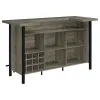 CoasterEssence 182105 Bellemore - Freestanding Home Bar Wine Cabinet - Gray Driftwood