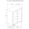 CoasterEveryday 223385 Melody - 5-Drawer Bedroom Chest - Gray