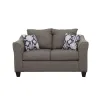 CoasterEssence 506022 Salizar - Upholstered Flared Arm Loveseat - Charcoal Gray