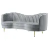 CoasterEssence 506864 Sophia - Upholstered Channel Tufted Sofa - Gray