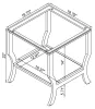 CoasterEssence 720337 Saide - Square Glass Top Side End Table - Chrome