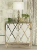 CoasterEssence 951851 Astilbe - 2-Door Mirrored Accent Cabinet - Silver And Champagne