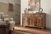 CoasterElevations 950367 Harper - 3 Door Solid Reclaimed Wood Accent Cabinet - Brown