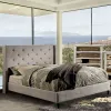 Furniture of America CM7677GY-EK-BED-VN Anabelle - Eastern King Bed - Warm Gray