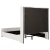 Coaster Fine Furniture 306051Q Natasha - Upholstered Queen Wingback Bed - Cream