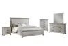 New Classic 00-B3941-35C New Classic 00-B3941-35C Silver Sands - 5/0 Queen 5 Piece Bedroom Set (Bed, Dresser, Mirror, Chest, Nightstand) - Gray