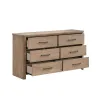 New Classic B2123-050 Anika - 6 Drawer Dresser - Natural / Brown