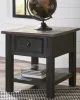 Ashley Furniture T736-3 Tyler Creek - Rectangular End Table - Grayish Brown / Black