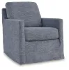 Ashley Furniture A3000646 Nenana Next-Gen Nuvella - Swivel Glider Accent Chair - Denim