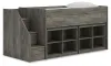 Ashley Furniture B4480B25 Ashley Furniture B4480B25 Frandern - Twin Loft Bed With 2 Bookcase Storages - Gray