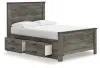 Ashley Furniture B4480B24 Ashley Furniture B4480B24 Frandern - Full Panel Bed With Storage - Black / Gray