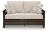 Ashley Furniture PCP760-835 Monterey Point - Loveseat With Cushion - Dark Brown