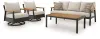 Ashley Furniture PCP513-081 Carmel Highlands - Sofa, Chairs, Table Set (Set of 4) - Dark Brown