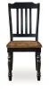 Ashley Furniture PCD619-01 Clorazi - Dining Room Side Chair (Set of 2) - Black / Brown