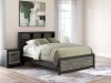 Ashley Furniture PCB1118B18 Broachmyn - Queen Lighted Bookcase Panel Bed - Black / Gray