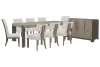 Pulaski Furniture P402240-KIT82 Pulaski Furniture P402240-KIT82 Anderson Park - Leg Dining Table With 6 Klismos Dining Chairs, 2 Upholstered Side Chairs And Sideboard - Moose Trail / Frontier Brown