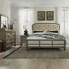 Liberty Furniture 615-BR-KSHDMN Liberty Furniture 615-BR-KSHDMN Americana Farmhouse - 4 Piece Bedroom Set (King Shelter Bed, Dresser & Mirror, Nightstand) - Dusty Taupe