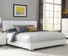 CoasterEssence 203500KW Felicity - Wood California King LED Panel Bed - White High Gloss
