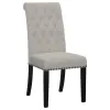 CoasterEssence 115182 Alana - Velvet Upholstered Dining Side Chair (Set of 2) - Sand