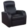 CoasterEssence 600001-S4B Cyrus - 5 Piece Upholstered Home Theater Seating - Black