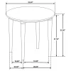 Coaster Fine Furniture 703717 Aldis - Round Marble Top Side End Table - White And Natural