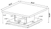 CoasterEveryday 705168 Reston - Square Engineered Wood Coffee Table - Cappuccino