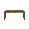 CoasterEssence 910177 Lamont - Fabric Upholstered Accent Bench - Black And Natural