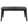 CoasterEssence 121251 Crestmont - Extension Dining Table Faux Marble - Black