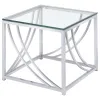 Coaster Fine Furniture 720498-S2 Lille - 2 Piece Glass Top Coffee And End Table Set - Chrome