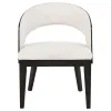 Coaster Fine Furniture 115393 Leandro - Upholstered Dining Arm Chair (Set of 2) - Burnished Black / Cream