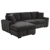 Coaster Fine Furniture 500349B1 Pastrana - LAF Chaise With 1 Piece Pillow, Box 2 of 2 - Charcoal Gray