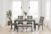 Ashley Furniture D425-325 Wrenning - Dining Room Table Set (Set of 6) - Gray