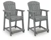Ashley Furniture PCP227-124 Sanctuary Beach - Barstool (Set of 2) - Dark Gray